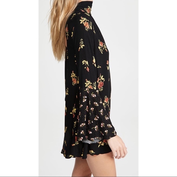 NEW Free People Mock Neck Mini Dress - Picture 4 of 9